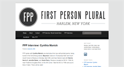 Desktop Screenshot of firstpersonpluralharlem.com
